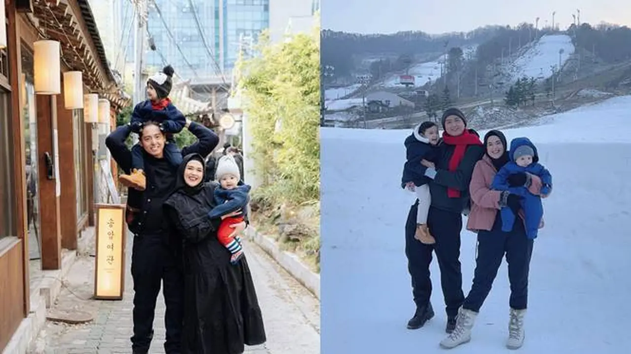 Seru Main Salju, Ini 7 Potret Roger Danuarta dan Cut Meyriska Liburan ke Korea