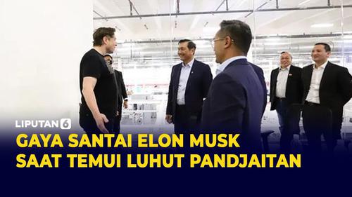 VIDEO: Elon Musk Pakai Kaus Saat Temui Luhut, Netizen: Orang Kaya Mah Bebas!