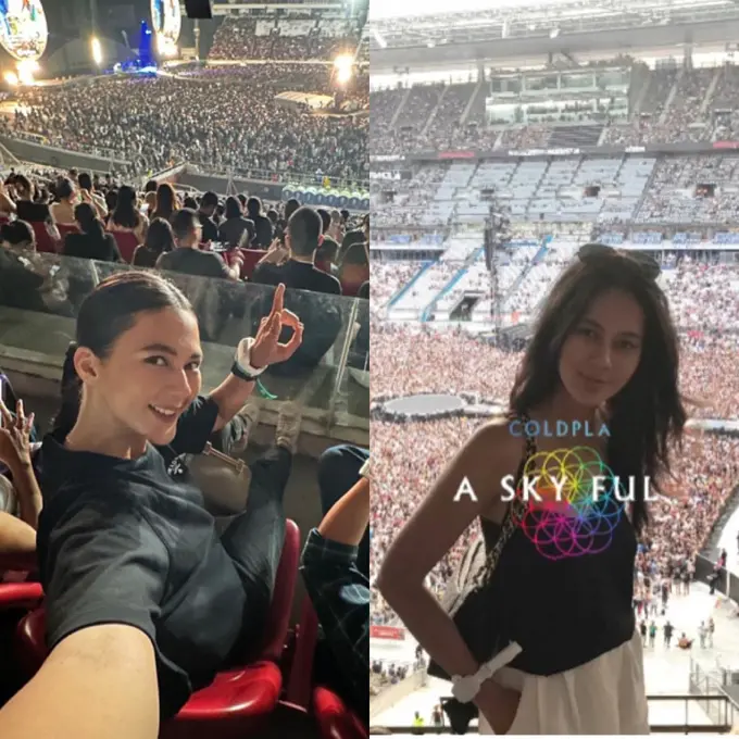 Paula Verhoeven Nonton Konser Coldplay