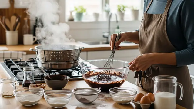 Cara Membuat Bolu Cokelat Kukus Tanpa Mixer/Foto: AI Generated