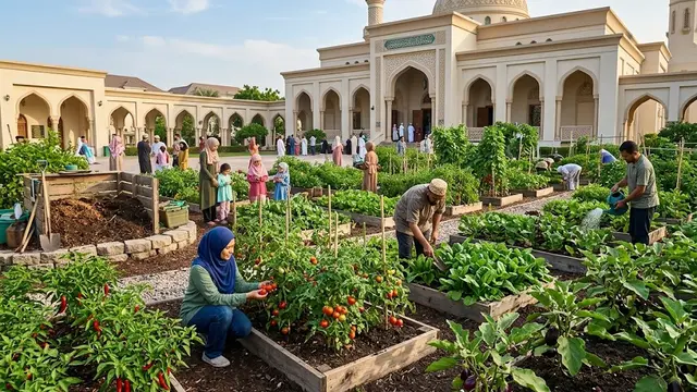Kebun Bedengan Organik di Lahan Terbuka