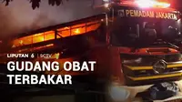 Gudang obat di daerah Grogol Selatan, Kebayoran Lama, Jakarta Selatan, terbakar pada Selasa malam. Lokasi kebakaran gudang yang berada dekat permukiman membuat warga panik.