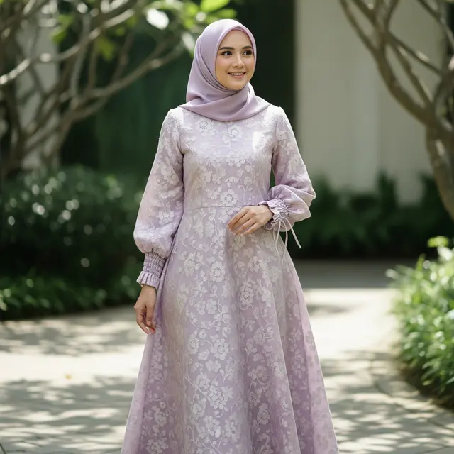 Gamis Pastel 2026 yang Bikin Kulit Lebih Cerah (Image by Gemini AI)