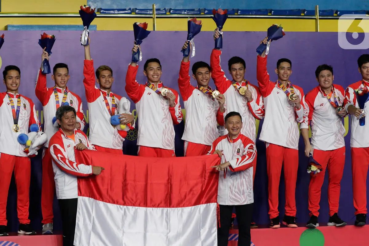Tim Bulutangkis Beregu Putra Raih Medali Emas