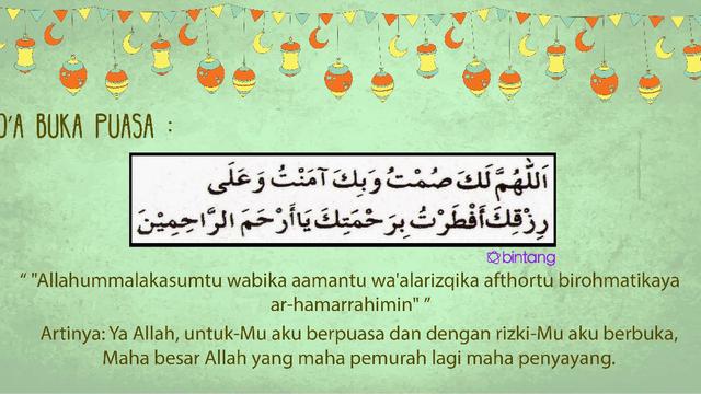 [Bintang] Doa niat dan buka puasa
