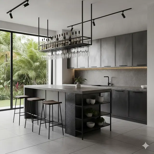 7 Model Dapur Bartender Minimalis, Desain Stylish yang Praktis untuk Rumah Modern 2025