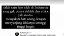 "Salah satu fans club di Indonesia yang enggak punya akhlak dan etika," tulis Tissa. "Yak ini dia. Menyakiti hati orang dengan menyanjung idolanya setinggi-tinggi langit," lanjut kekasih Dul Jaelani itu.