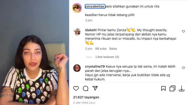 Nikita Mirzani Dilaporkan Tengku Zanzabella Atas Dugaan Pencemaran Nama Baik, Semua Bukti Lengkap Sudah Diserahkan. (instagram.com/zanzabella)