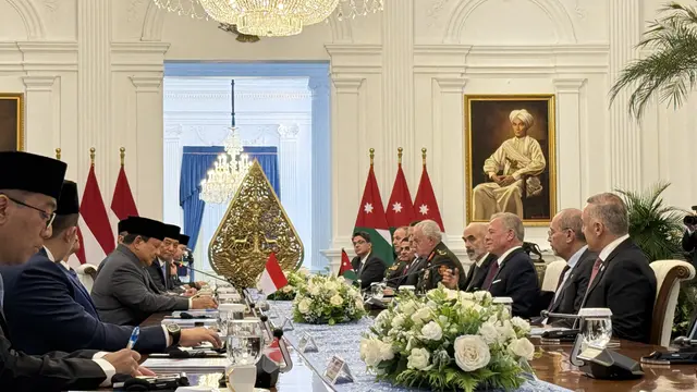 Presiden Prabowo Subianto menerima kunjungan Raja Kerajaan Yordania Hasyimiah, Raja Abdullah II ibn Al Hussein.