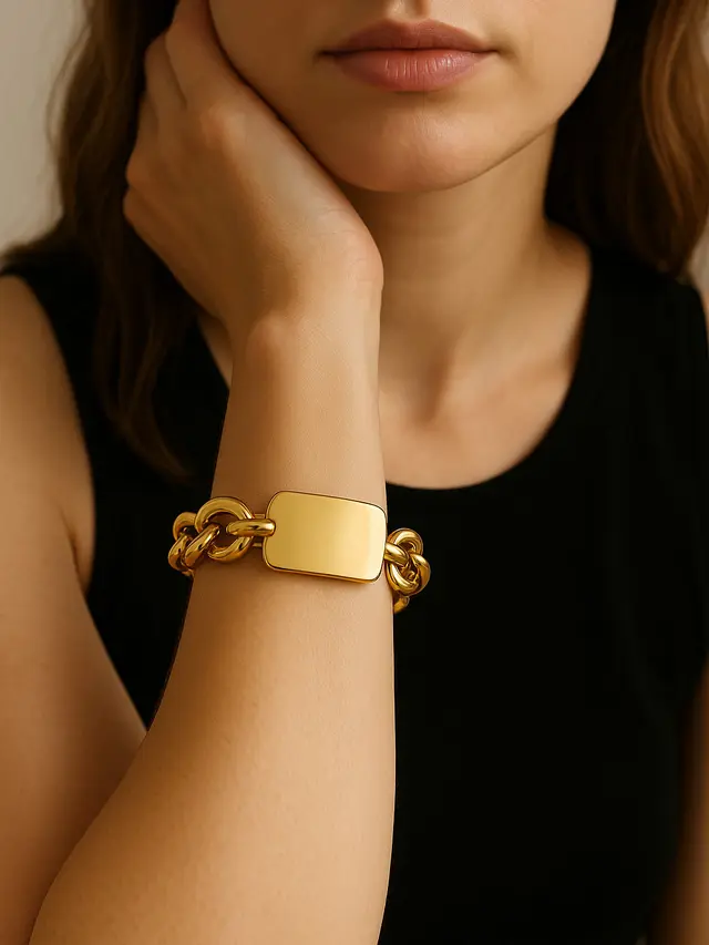 Model Gelang Rantai Kombinasi Plat 2025 (Image by ChatGPT)