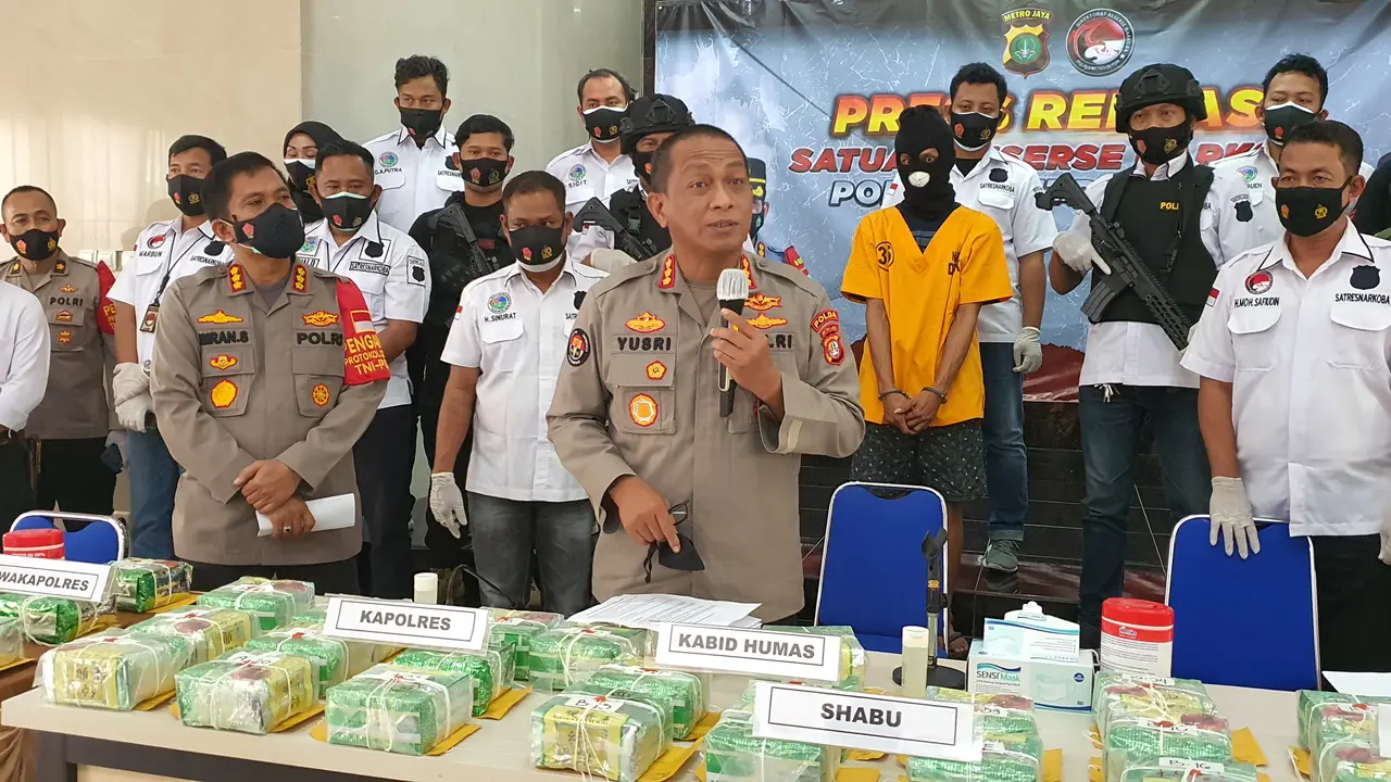 Polda Metro Jaya ungkap penyelundupan sabu seberat 44 kg
