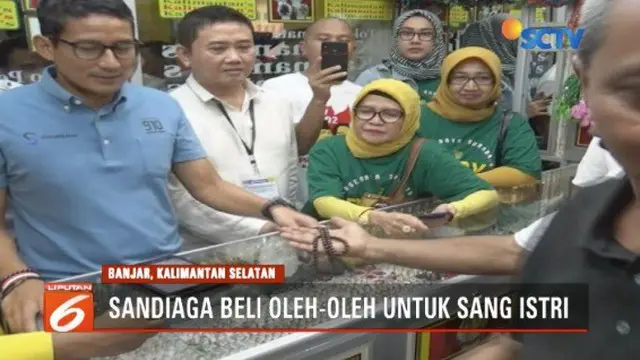 Sandiaga Uno kunjungi pusat perbelanjaan permata terbesar di Kalimantan Selatan.
