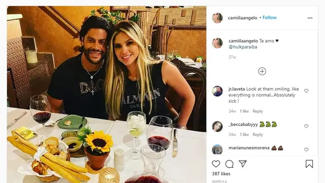 Camila Angelo bersama Hulk