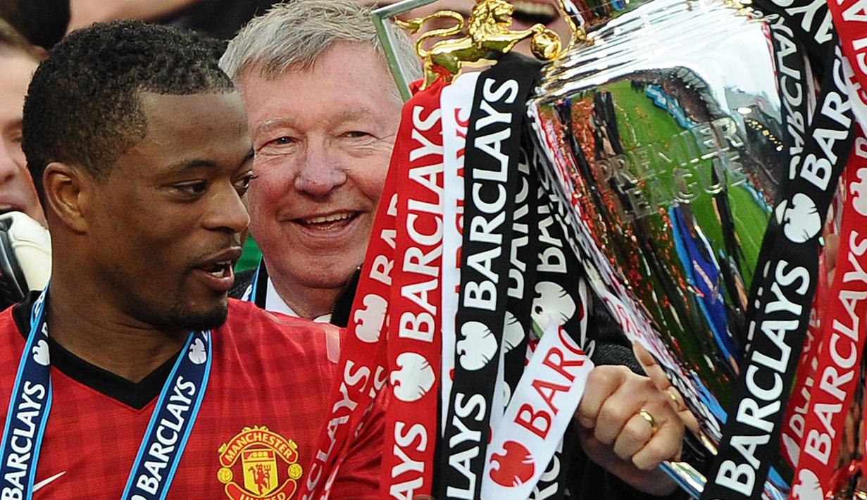 Bersama Setan Merah Evra berhasil mengunci lima titel Liga Primer, tiga Piala EFL dan satu trofi Liga Champions 2007/08. (AFP/Franck Fife)