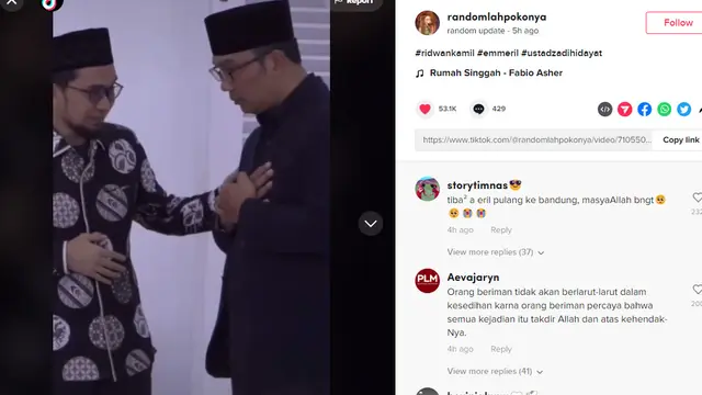 Ridwan Kamil dan Ustaz Adi Hidayat