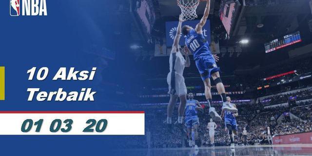 VIDEO: 10 Aksi Terbaik NBA 1 Maret 2020, Blocking Anthony Davis