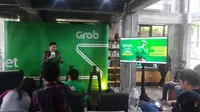 Grab, sebagai aplikasi terkemuka di Asia Tenggara yang bergerak di layanan transportasi, memeperkenalkan sejumlah fitur terbarunya di Yogyakarta. (Liputan6.com/ Switzy Sabandar)