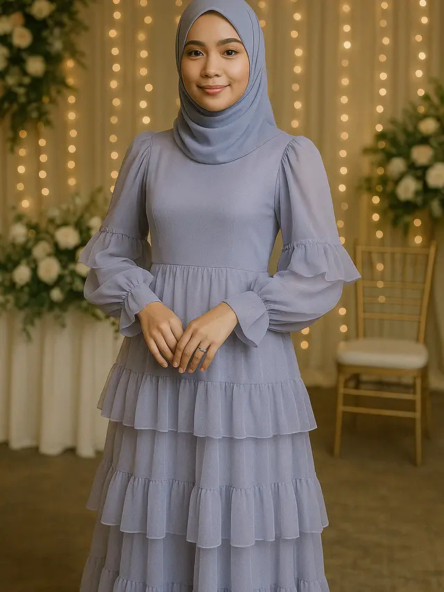 Baju Bridesmaid Hijab Tren 2025 (Foto: ChatGPT)