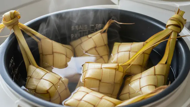 Membuat Ketupat Pakai Magic Com