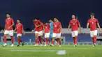 Pemain Timnas Indonesia U-22 sesaat sebelum melawan Myanmar pada pertandingan terakhir Grup C SEA Games 2025 di The 700th Anniversary of Chiang Mai Stadium, Thailand, Jumat (12/12/2025). Timnas Indonesia U22 dipastikan angkat koper lebih awal dari SEA Games 2025 Thailand. (Bola.com/Bagaskara Lazuardi)