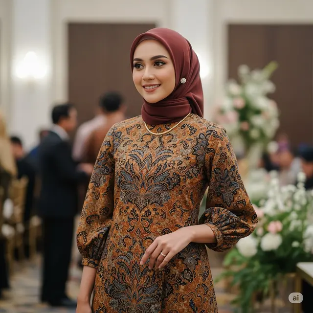 Gamis Batik Semi-Formal