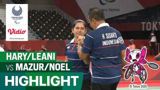 Berita video highlights perjuangan pasangan dari Indonesia, Hary Susanto / Leani Ratri Oktila, pada laga final bulutangkis ganda campuran kategori SL3-SU5 melawan wakil dari Prancis, Minggu (5/9/2021) siang hari WIB.