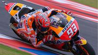 Pebalap Repsol Honda, Marc Marquez, membidik podium pertama pada musim 2017 pada balapan MotoGP Austin di Circuit of the Americas (COTA), Texas, AS, 23 April. (Bola.com/Twitter/MotoGP)