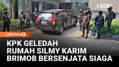 KPK menggeledah rumah pribadi Wakil Menteri Imigrasi dan Pemasyarakatan (Imipas) Silmy Karim di kawasan Kebayoran Baru. Tampak sejumlah personel Brimob bersenjata laras panjang terlihat berjaga.