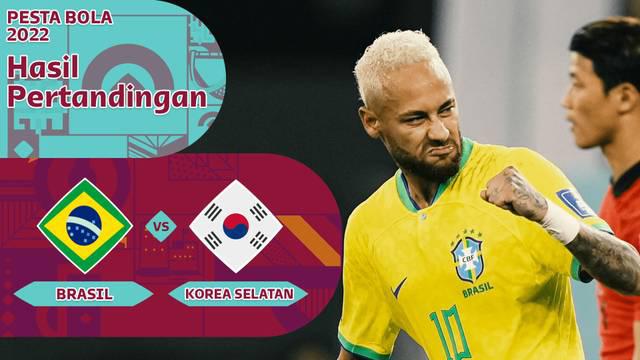 Berita motion grafis data dan statistik laga 16 besar Piala Dunia 2022, Brasil vs Korea Selatan, Selasa (6/12/2022) dinihari WIB.