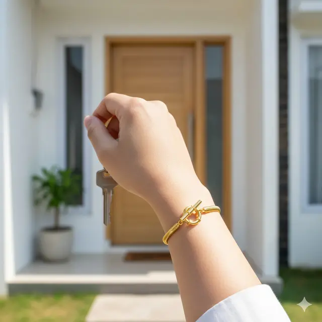 Gelang Emas Model Tali Ular
