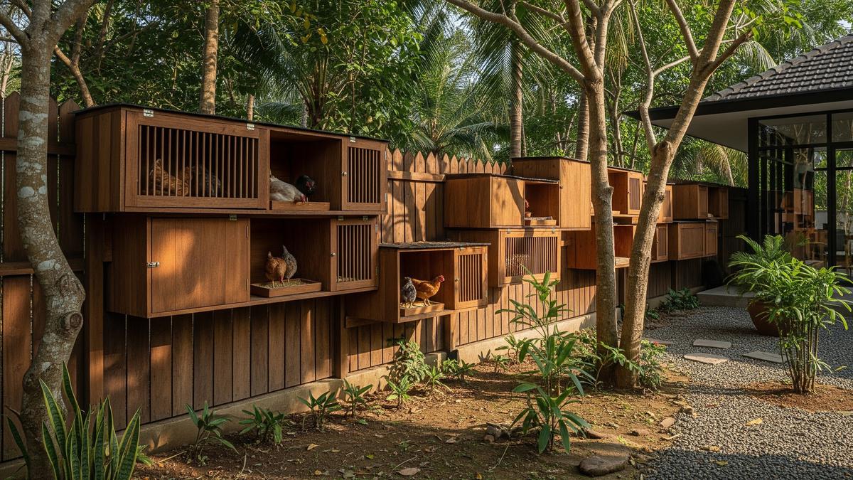 6 Desain Pagar Rumah yang Sekaligus Jadi Kandang Ayam, Cocok buat Lahan Terbatas
