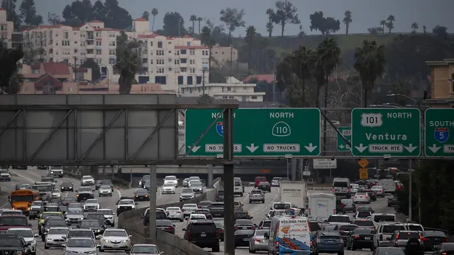 Macet di Los Angeles-Kota Termacet di Dunia-AFP Photo-20170222