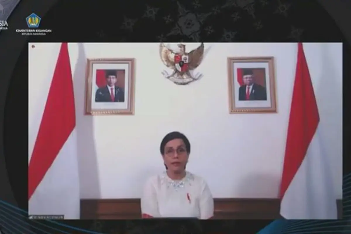Sri Mulyani dalam  "Peresmian Pengeluaran Uang Peringatan Kemerdekaan 75 Tahun Republik Indonesia"