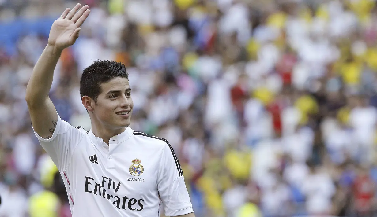 James Rodriguez telah resmi meninggalkan Real Madrid dan berlabuh ke Bayern Munchen. (EPA/Kiko Huesca)