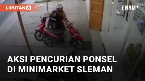 VIDEO: Detik-detik Aksi Pencurian Ponsel Di Minimarket Maguwoharjo Sleman