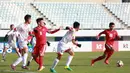 Gelandang Timnas Indonesia U-19, Asnawi Mangkualam, mengejar bola saat melawan Brunei U-19 pada laga kualifikasi Piala Asia U-19 di Stadion Puju Public, Gyeonggi, Selasa (31/10/2017). Timnas U-19 menang 5-0 atas Brunei. (Bola.com/Media PSSI)
