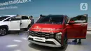 Stargazer X ini merupakan versi crossover dari Hyundai Stargazer, yang akan bertarung dengan kompetitornya, Mitsubishi Xpander Cross.  (Liputan6.com/Angga Yuniar)