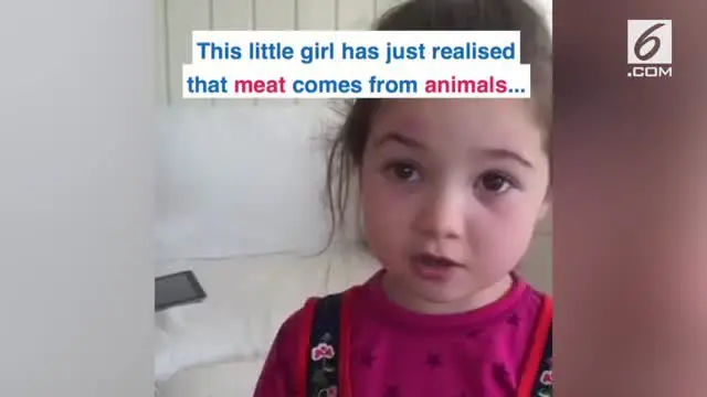Seorang gadis cilik bersikeras tidak akan memakan makanan yang terbuat dari hewani.