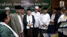 Maruf Amin melakukan safari politik ke sejumlah kota di Jawa Timur, salah satunya di Surabaya. Pasangan Joko Widodo ini melakukan pertemuan dengan seluruh pengurus PWNU Jawa Timur dan para kiyai sepuh Nahdlatul Ulama.