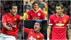 Sejarah mencatat Manchester United menjadi klub yang doyang merekrut pemain asal Amerika Latin di era kepemimpinan Sir Alex Ferguson. Carlos Tevez, Veron hingga Angel Di Maria pernah berseragan The Red Devils. Berikut pemain Manchester United asal Amerika Latin. (Kolase foto AFP)