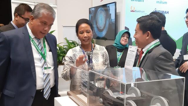 Menteri BUMN Rini Soemarno mengunjungi the “1st Pacific Exposition” di SkyCity Convention Center, Auckland, Selandia Baru pada Jumat (12/07/2019).