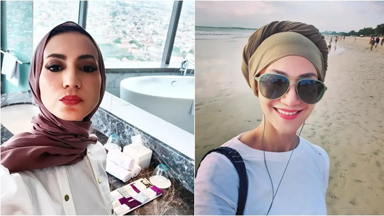 Perlihatan Leher, Ini 6 Potret Gaya Hijab Wanda Hamidah yang Jadi Sorotan