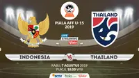 Piala AFF U-15 2019: Indonesia vs Thailand. (Bola.com/Dody Iryawan)