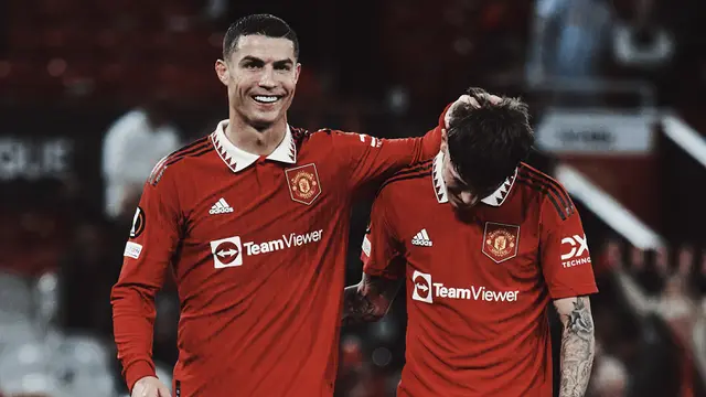 Foto: Main Bareng Sang Idola Cristiano Ronaldo di Liga Europa, Alejandro Garnacho Ukir Debut Sebagai Starter Bersama MU