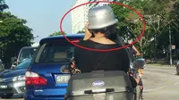 Gunakan panci untuk helm, wanita ini langsung terkenal (worldofbuzz)