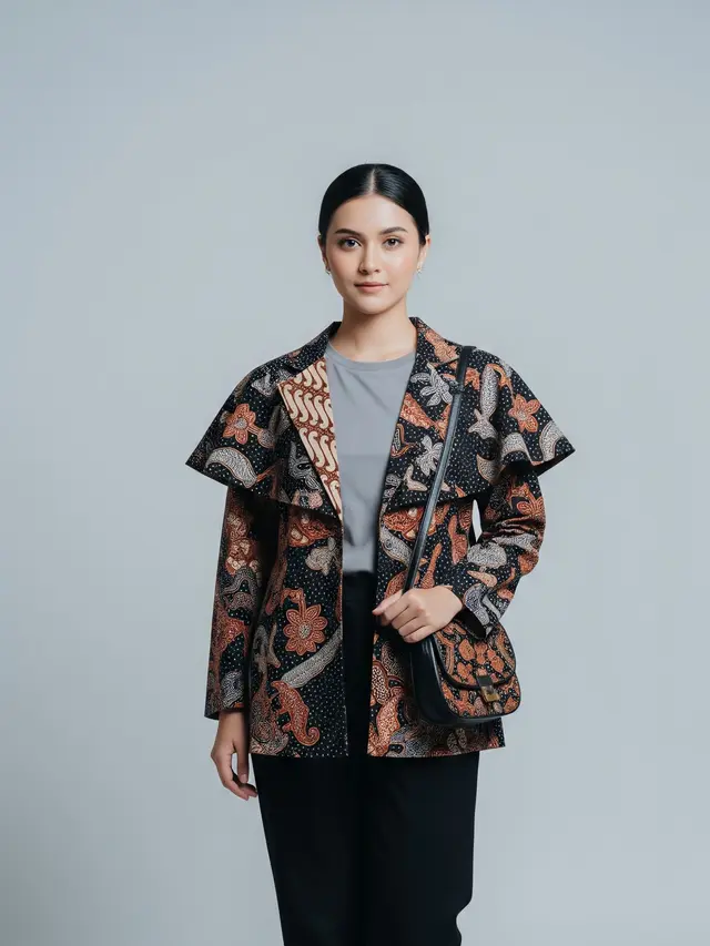Model Atasan Batik Blazer Kekinian