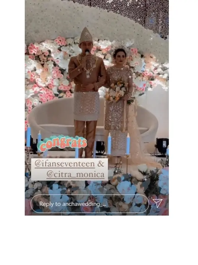 7 Potret Resepsi Pernikahan Ifan Seventeen dan Citra Monica, Penuh Bahagia