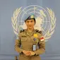 Brigadir Polisi Satu Renita Rismayanti menjadi yang termuda sekaligus yang pertama dari Indonesia yang menerima penghargaan Polisi Wanita Terbaik Perserikatan Bangsa-Bangsa (PBB) 2023 (Antara).