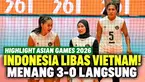 Timnas voli putri Indonesia sukses menundukkan Vietnam dengan skor 3-0 (25-20, 25-21, 25-18) pada pertandingan Asian Games Aichi-Nagoya 2026 di Okazaki Chuo Sogo Park Gymnasium, Jepang, Senin (21/9/2026). Kemenangan ini memastikan langkah Garuda ke p...