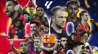 Barcelona - Ilustrasi Barcelona Juara Liga Spanyol Musim 2024/2025 (Bola.com/Adreanus Titus)